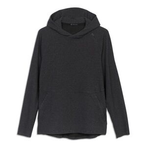 Lululemon Men’s Charcoal Textured Double Knit Cotton Hoodie Pullover Large